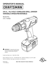 Craftsman 315.116400 Owner's manual