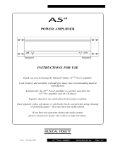 Musical Fidelity A5 User manual