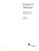 Monogram ZV1050SF2SS Owner's manual