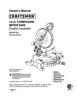 Craftsman 12 IN. COMPOUND MITER SAW 315.21222 User manual