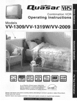 Panasonic VV1319W MONITOR/VCR Owner's manual