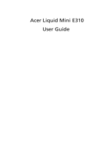 Acer Liquid Mini E310 Owner's manual