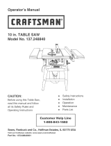 Craftsman 137248840 User manual