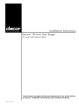 Dacor ER30GISCHNG Installation guide