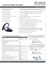 BlueAnt Wireless X3 MICRO User manual