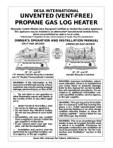 Desa (VENT-FREE) GAS STOVE HEATER User manual