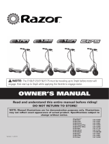 Razor E100 User manual