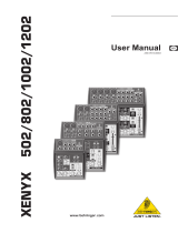 Behringer XENYX 1002 User manual