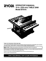 Ryobi BTS10 Owner's manual