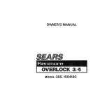 Sears OVERLOCK 385. 564180 User manual