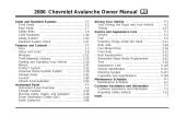 Chevrolet AVALANCHE 2006 Owner's manual