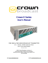 Crown Broadcast E Series 350-2000 User manual