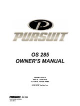 PURSUIT OS 285 Owner's manual