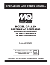 MQ Multiquip GA25H User manual