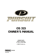 PURSUIT OS 315 Owner's manual