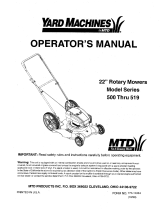 MTD 500 Thru 519 Owner's manual