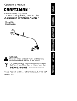 Craftsman WEEDWACKER 358.796260 Owner's manual
