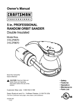 Craftsman 11218 - 5 in. Random Orbit Sander User manual