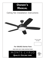 Monte Carlo Fan Company 5SLR52 Series User manual