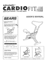 Sears Lifestyler CARDIO FIT PLUS User manual
