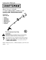Craftsman WEEDWACKER 358.795190 Owner's manual