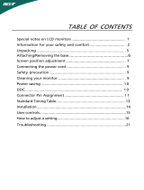 Acer B273H Operating instructions