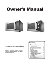 Amana Commercial Microwave Oven User manual