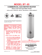 A.O. Smith BT- 65 User manual