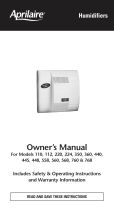 Aprilaire 568 User manual