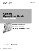 Sony DCR-PC107E User manual