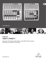 Behringer 1202 User manual