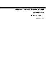 Bose SoundLink® wireless music system User manual