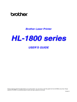 Brother HL-1850 User manual