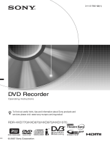 Sony RDR-HXD770 User manual