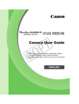 Canon 1000 HS User manual