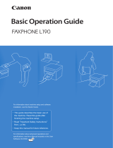 Canon FAXPHONE L190 User manual