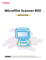 Canon Microfilm Scanner 800 User manual