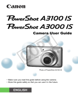 Canon Powershot A3100 IS User manual