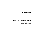Canon FAX-L295 User manual