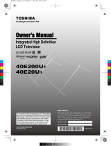 Toshiba 40E20U1 User manual