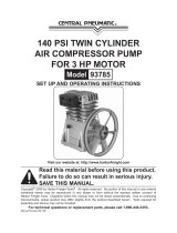 Central Pneumatic 93785 Air Compressor Pump Owner's manual
