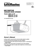 Chamberlain LiftMaster Security+ 3280 1/2 HP User manual