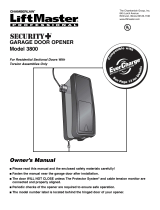 Chamberlain LiftMaster Professional Security+ 3800 User manual