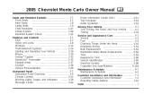 Chevrolet 2005 Monte Carlo User manual