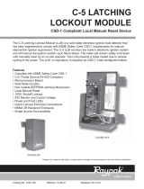Raypak C-5 Latching Lockout Module User manual