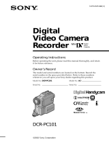 Sony DCR PC101 - Handycam Camcorder - 1.0 Megapixel User manual