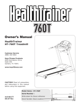 Keys Fitness HealthTrainer Treadmill HT-760T User manual