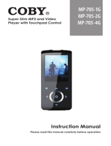Coby MP705-4G - MP 705 4 GB User manual