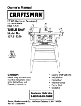 Craftsman 137218250 User manual