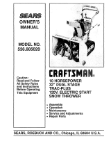 Craftsman SEARS 536.88502 User manual